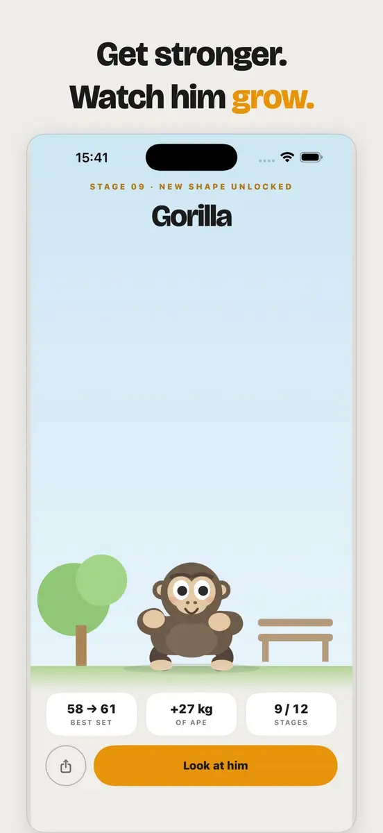 Stage 9 screen where Kito grows into a Gorilla
