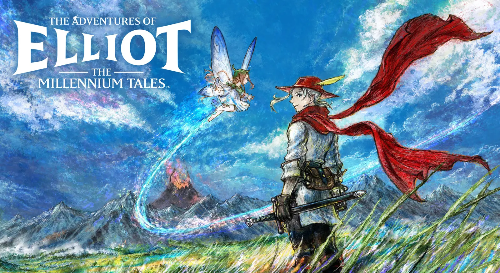 Key art for The Adventures of Elliot: The Millennium Tales showing Elliot and the fairy Faie