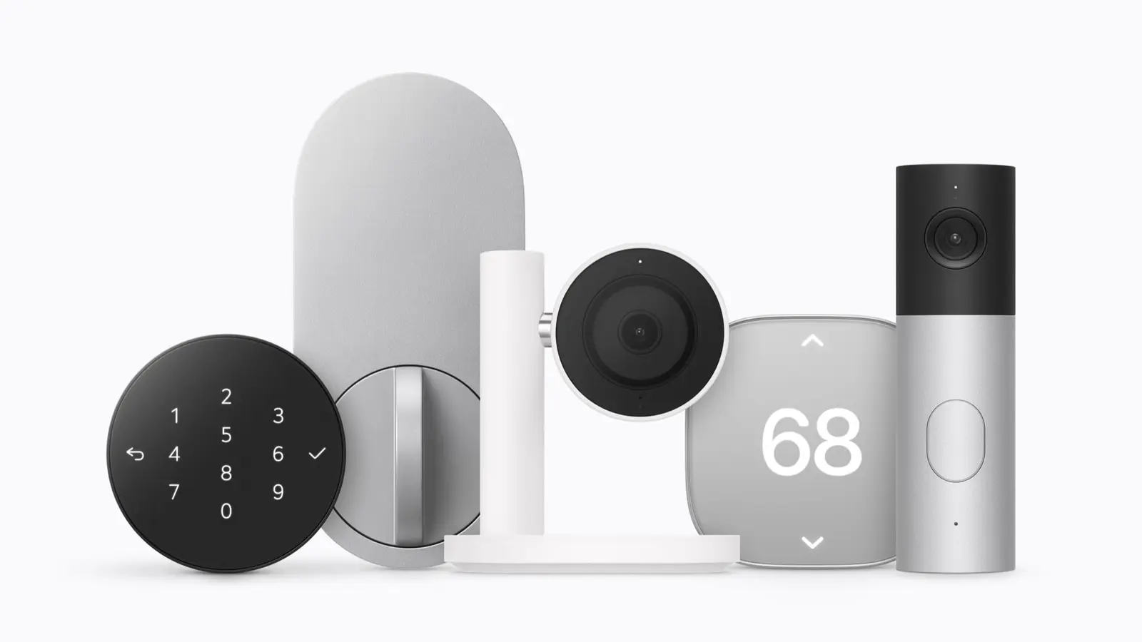 Smart video doorbell and security camera mounted on a house entrance