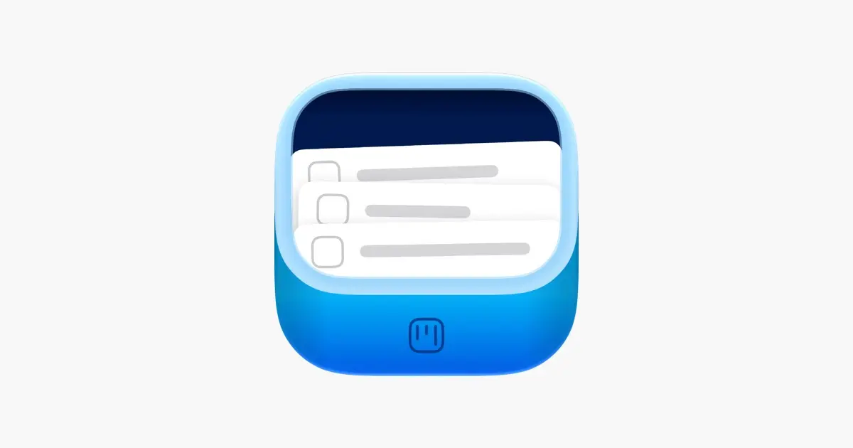 Icône de l'application Kanban Notes & Tasks Boardly avec une pile de cartes de liste