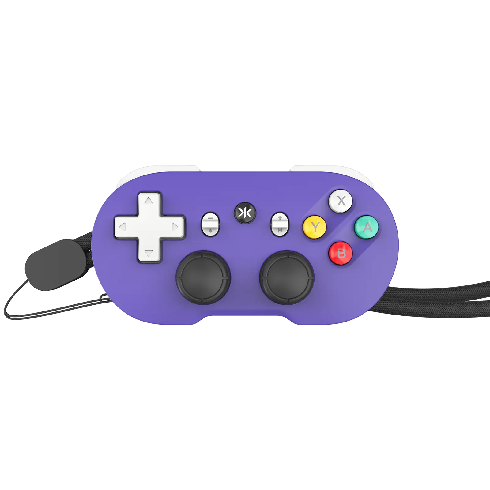 CRKD ATOM+ mini controller in Retro Purple with wrist strap