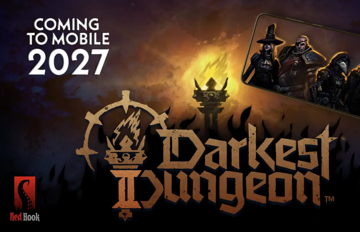 Promotional art for the Darkest Dungeon II mobile release in 2027
