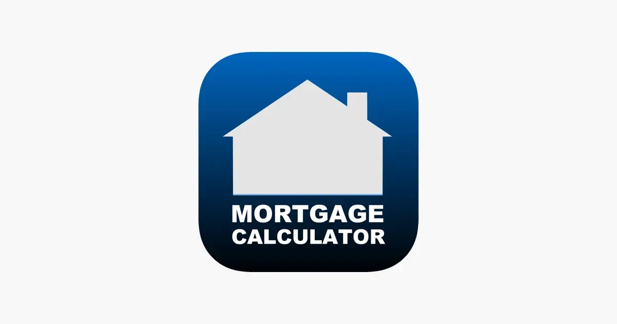 Icône de l'application Mortgage Payment Calculator : une maison blanche sur fond bleu avec les mots Mortgage Calculator