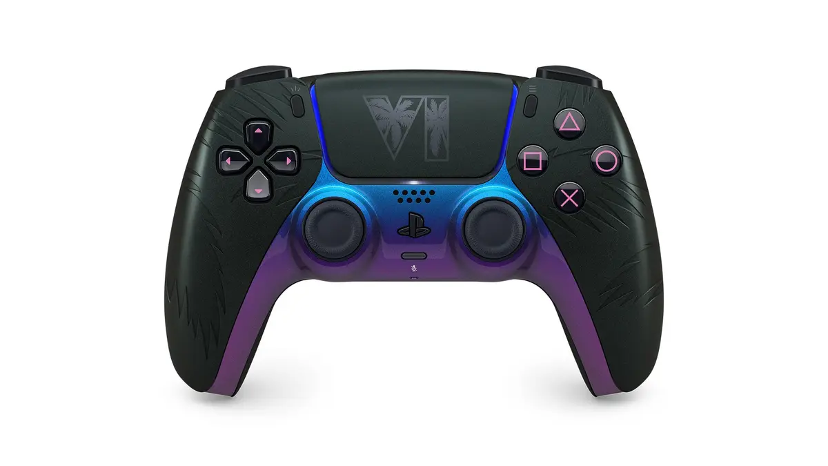 Grand Theft Auto VI Black Limited Edition DualSense controller, front view