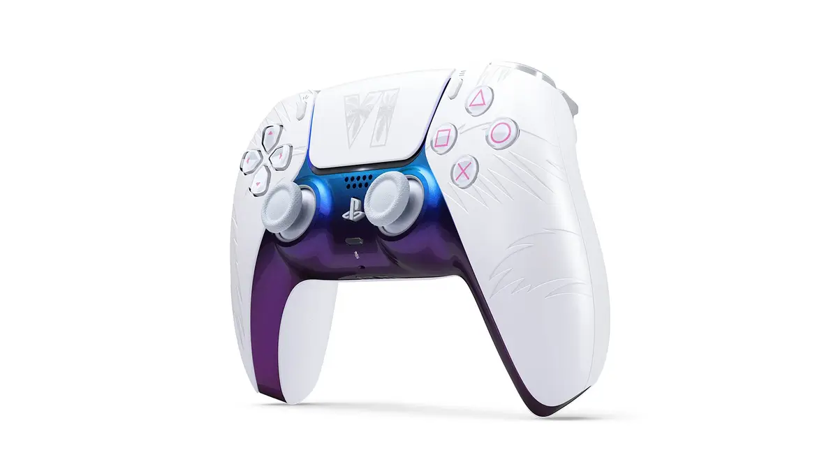 Black Limited Edition controller at an angle with its color shifting trim