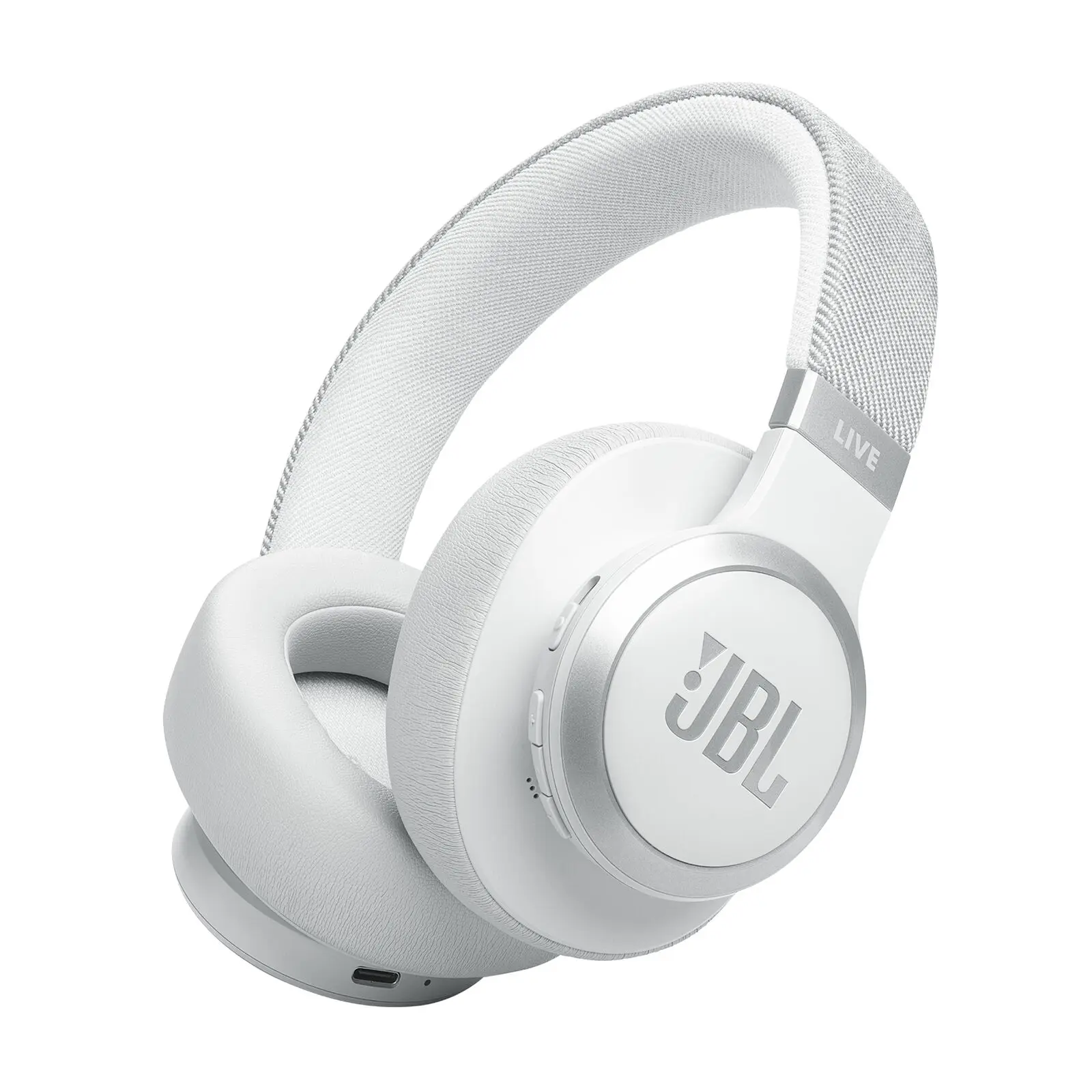 JBL Live 770NC wireless over-ear headphones in white