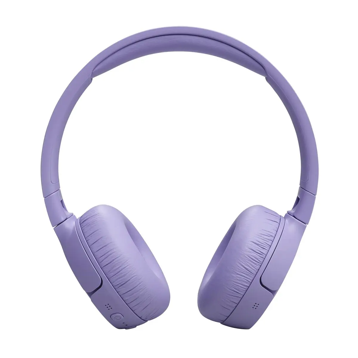 JBL Tune 670NC headphones seen from the front in purple