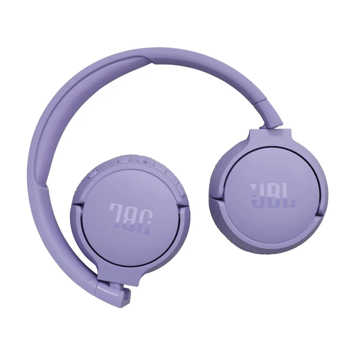 JBL Tune 670NC headphones with the ear cups folded flat