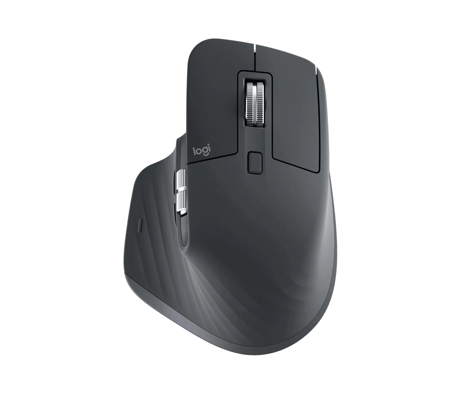 Logitech MX Master 3S Bluetooth Edition mouse in Graphite seen from above