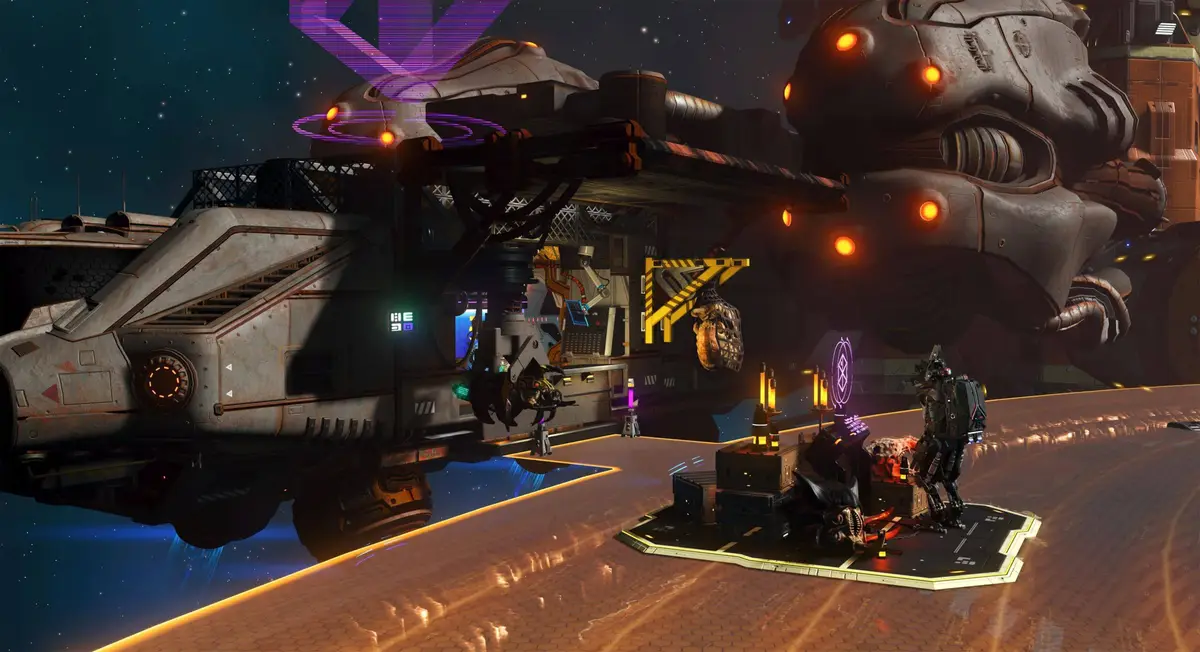 A forsaken trader's ship terminal in deep space