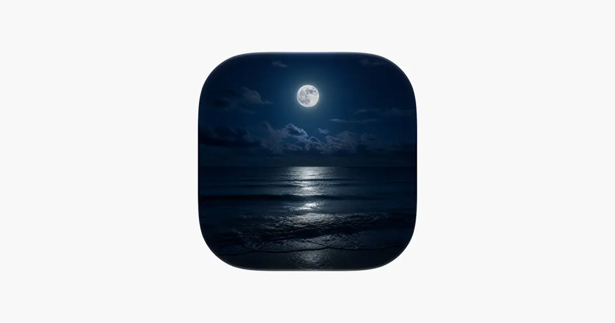 Ocean Escape app icon showing a full moon over a dark sea
