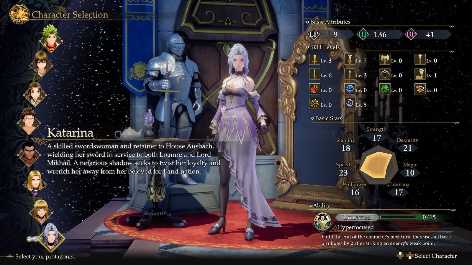 Un personaje de cabello rojo en Romancing SaGa 3: Destinies United