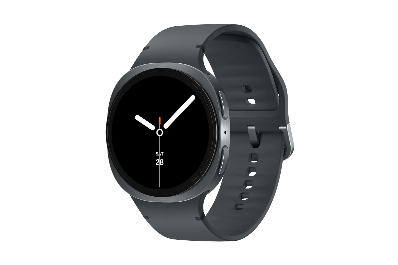 配深色运动表带的石墨色 Samsung Galaxy Watch8