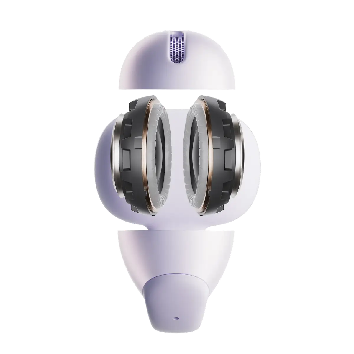 Shokz OpenDots Air earbuds in Daybreak Purple